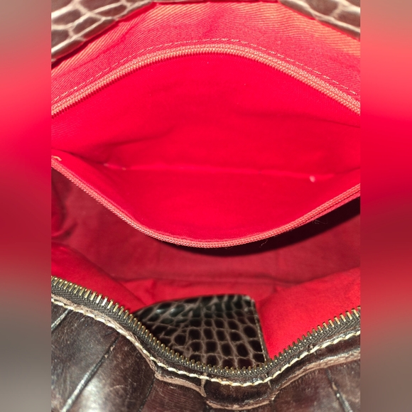 Dooney & Bourke Chocolate Croc-Embossed Medium Tote - Picture 12 of 16